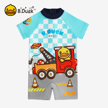 B.Duck Baby Boys' One-Piece Swimsuit – New 2025 Cute Print Bathing Suit for Infants & Toddlers