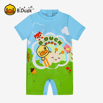 B.Duck 2024 Baby Swimsuit - UPF50+ One-Piece for Swim Training & Hot Spring (Ages 1-3)