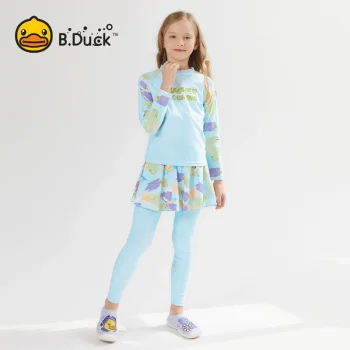 ‌B.Duck Kids' Long-Sleeve & Long-Pants Two-Piece Swim Set - Sun Protection (New Style for Toddlers & Children)‌