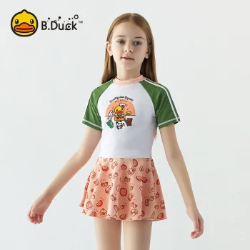 ‌B.Duck Kids' Training Swimsuit - Short Sleeve & Shorts One-Piece (2025 New)‌