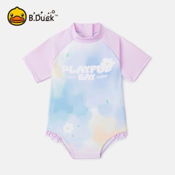 B.Duck Toddler Girls' One-Piece Swimsuit 2025 - Training Swimwear for 1-3 Years Old (Swimming Pool Ready)‌