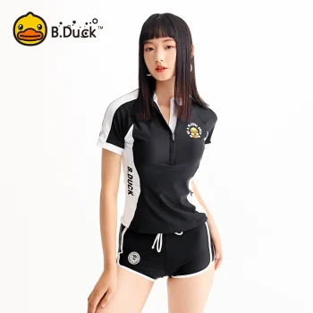 B.Duck Women's Modest Two-Piece Swimsuit – Tummy Control & Slimming Design for Swimming, Beach & Sports