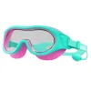 0139 Blue & Pink 【Swim Goggles with Built-in Earplugs 】【 Ages 5-16】