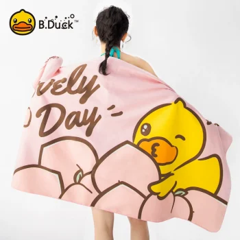 B.Duck Quick-Dry Bath Towel Women's & Kids' Absorbent Sports Towel for Swimming/Gym/Beach