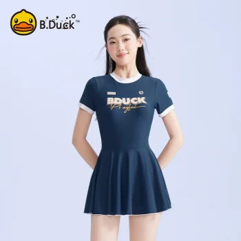 B.Duck Tummy-Control Swimwear for Women - Modest One Piece Hot Spring Bathing Suit