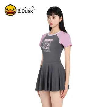 B.Duck Women's 2025 Premium One-Piece Swimsuit‌Tummy-Control Slim Fit | Modest High-Cut Design for Plus Size