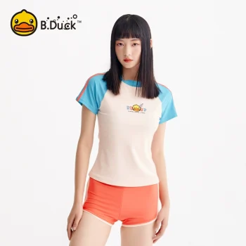 B.Duck Women's Two-Piece Swimsuit – High-Waisted Tummy Control & Slimming Design | 2025 New Collection for Beach Vacation